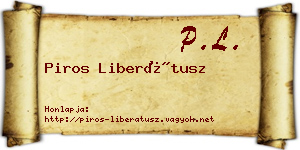 Piros Liberátusz névjegykártya